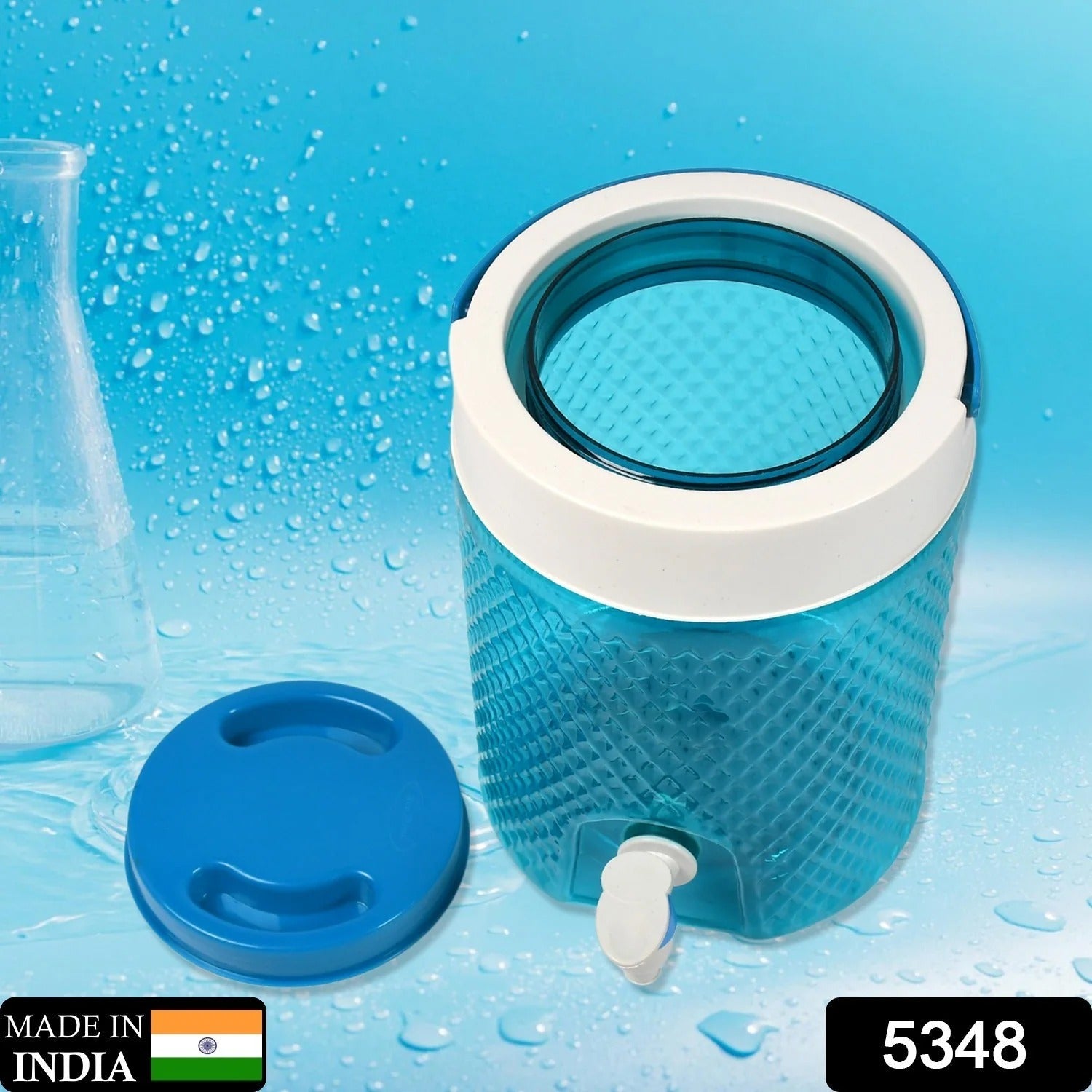 5348 DIAMOND CUT DESIGN PLASTIC WATER JUG TO CARRYING WATER AND OTHER BEVERAGES WATER COOLER / CAMPER / WATER JUG 6 LTR JUG ( MOQ :- 14 PC ) DeoDap 5348 DIAMOND CUT DESIGN PLASTIC WATER JUG TO CARRYING WATER AND OTHER BEVERAGES WATER COOLER / CAMPER / WATER JUG 6 LTR JUG ( MOQ :- 14 PC ) DeoDap
